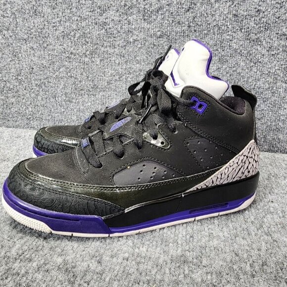 Nike Jordan size 6.5Y Son Of Low GS Shoes Black/Grape Ice-White 580604 008 - Picture 8 of 16